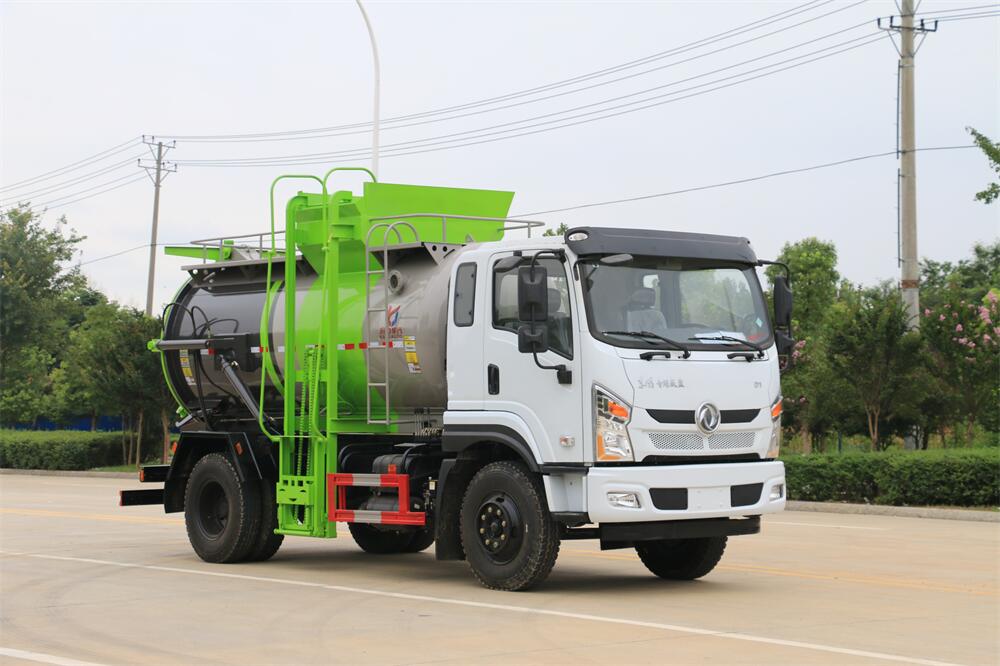 10方餐廚垃圾車(chē)-東風(fēng)D1國(guó)六10方廚余泔水餐廚垃圾車(chē)廠家（圓罐）