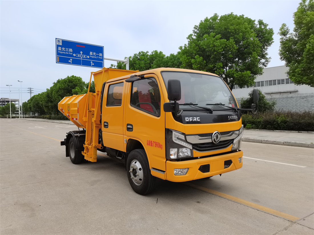 自卸式垃圾車-國六東風(fēng)雙排淤泥自卸式垃圾車